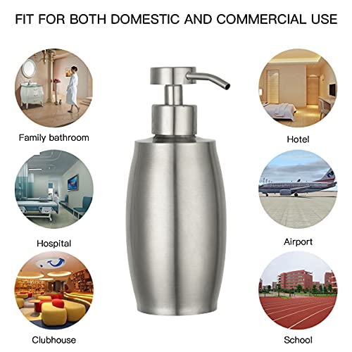 GAPPO Foaming Soap Dispenser Brushed Nickel Stainless Steel Metal Pump Hand Lotion Bottle for