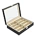 Moldiy Sunglasses Display Box, Black Sunglass Organizer Storage, Eyeglass Display Case with 8 Slots
