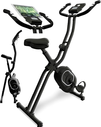 STEADY Fitness Bike, Exercise Bike, Home Use, Silent, Foldable, Non-Contact Air Wheel, Cycling Machine, Designed in Japan