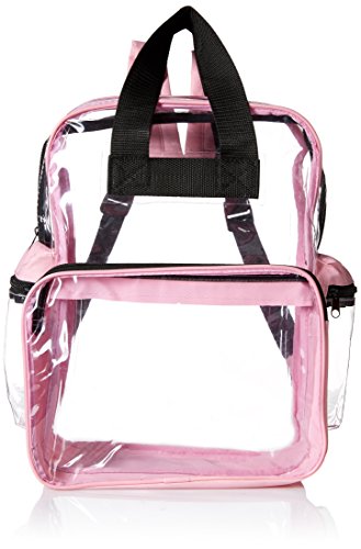DALIX Small Clear Backpack Bag in Pink