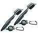 MYSTIQ 2 Pack Golf Brush and Groove Cleaner - 2 Ft. Retractable Clip - Brass, Nylon and Spike Cleaning Tool