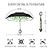 MRTLLOA Double Layer Inverted Umbrella with C-Shaped Handle, Anti-UV Waterproof Windproof Straight Umbrella for Car Rain Outdoor Use(Green Leaf)