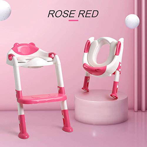 Fedicelly Potty Training Seat Ladder Girls,Toddlers Potty Seat Toilet
