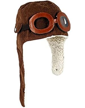 Genius_Baby Children Winter Earflap Pilot Cap Aviator Hat Beanie Flight Helmet