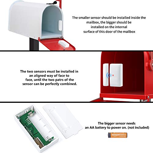 Mailbox Alarm, Briidea Wireless Mailbox Alert System, 800FT Super Cover