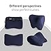 Dreamer Car Neck Pillow for Car, Memory Foam Car Pillow for Cervical Support and Neck Pain Relief with Two Adjustable Straps,Blue