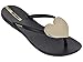 Ipanema Women's Wave Heart Flip Flops, Black/Gold, 10 Medium US