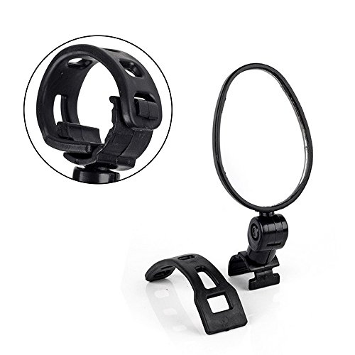 MeanHoo 1 Pair Black Bicycle Rearview Mirror cycle Accessories Rear View Mirror Safety Mirror Bicycle Parts Reflector Flat Cycling Handlebar - Thumbnail 5