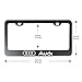 sparkle-um 2pcs Newest Matte Aluminum Alloy License Plate Frame ，with Screw Caps Cover Set Suit，Applicable to US Standard car License Frame, for Audi