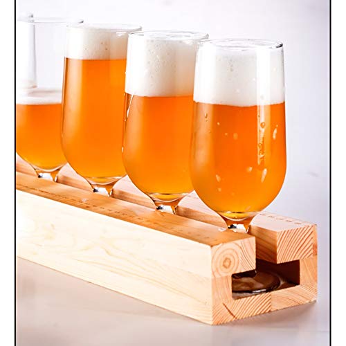Dongxiao Bierkrug 6 Stück Set Bierbecher mit Becherhalter Hohe Klare Trinkglas Cocktailgläsern für Bars Oder Zuhause… – Bild 6