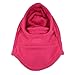Kids Windproof Double Thick Fleece Hoody Balaclava Outdoor Sledding Skiing Cap (Light Rose)
