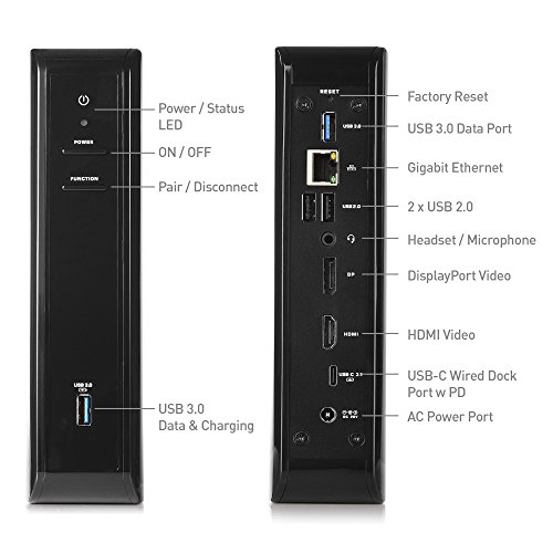[Certified] Cable Matters Hybrid Docking Station - Wired USB-C or Wireless 60 GHz for Windows Computers