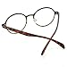 PenSee Oval Round Circle Eye Glasses Large Oversized Metal Frame Clear Lens