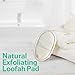 Loofah Sponge Shower Body Brush for Exfoliating 3 in 1 Set Includes Long Handled Back Scrubber, Bath Sponge Luffa Ball and Natural Exfoliator Loofah Pad for Men & Women Body, Face and Spa Washing