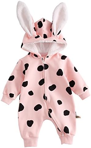 Unisex Baby Boy Girl Clothes Infant Jumpsuit Cartoon Romper with Animals Rabbit Winter