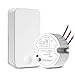 HIYILL WS4/R16 Wireless Light Switch, Wall Switch Lighting Control, Remote Operation,No Battery Self-Powered, Quick Create or Relocate On/off Switches for Lamps Fans Appliances (Switch & Receiver)