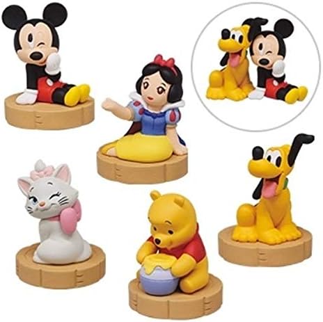 Amazon Co Jp ディズニー キャラクター もっと ぺたんと ちょっこりーず 全5種 白雪姫 プルート ミッキー くまのプーさん マリー フィギュア ホビー 通販
