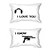 SUATMM Star Wars I Love You I Know Pillow Case Set for him her Couples