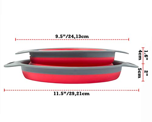 image for Colander Set - 2 Collapsible Colanders (Strainers) Set By Comfify - In