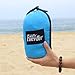 FancyOut Oversized 10'x9' Nylon Sand Proof Blanket with 6 Sand Securing Pockets for Beach, Picnic, Park& Football field, Portable, Quick Drying, Lightweight Weight & Durable Design (Blue)