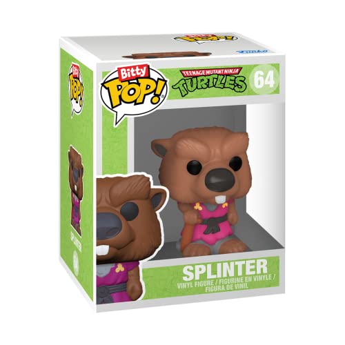 Funko Bitty POP! Teenage Mutant Ninja Turtles (TMNT) - Splinter, 4-Pack - Splinter, Raphael, Rocksteady and A Surprise Mystery Mini Figure - 0.9 Inch (2.2 Cm) Collectable - Gift Idea - Cake Topper