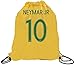 Neymar Jersey Style T-shirt Kids Neymar Jr Jersey Brazil T-shirt Gift Set Youth Sizes ✓ Premium Quality ✓ ✓ Soccer Backpack Gift Packaging (YL 10-13 Years Old, Neymar)