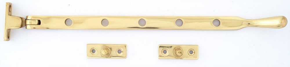From The Anvil Polished Brass 12 Inch Peardrop Stay, Unlacquered Polish Brass, 325mm