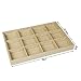 Valdler Sackcloth Stackable 12 Grid Jewelry Tray Showcase Display Organizer