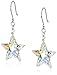 Amazon Collection Sterling Silver with Swarovski Elements Crystal Aurora Borealis Star Drop Earrings