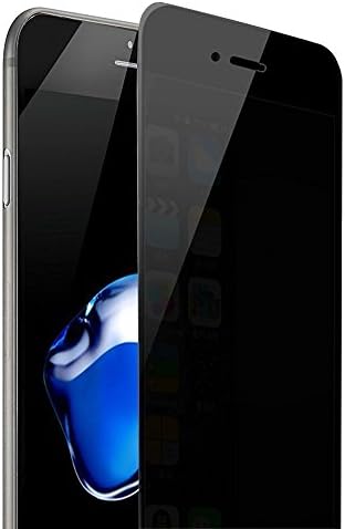iPhone 6 6s Plus Privacy Anti-Spy Tempered Glass Full Screen Protector Ballistics 0.3mm 9H Hardness Anti shatter Anti Scratch Fingerprint, Bubble Free Black (iPhone 6 6s Plus)