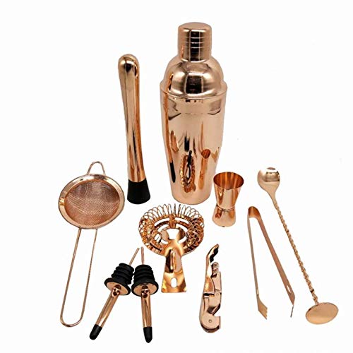 NXYJD Cocktail-Schüttler, der Set 11 stücke Bartender Kit für Mixerwein Martini Edelstahl Bars Tool Home Party Zubehör – Bild 3