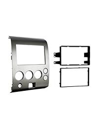 Metra   Kit de montaje doble DIN para Nissan Titan 2004 2007 y Nissan Armada 2004 2005, color plateado