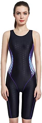 Airfric レディース 競泳水着 パッド付き フィットネス水着 ワンピース 女性 練習用 トレーニング用 スイムウェア 大きいサイズ 水泳 体型カバー スポーツ水着 6003