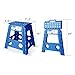 ACKO Folding Step Stool 16 Inch Stool 400 LB Weight Capacity Plastic Foldable Step Stools for Adults and Kids, Folding Stool Suitable for Kitchen, Stepping Stool with Handle Blue Step Stool 1PC