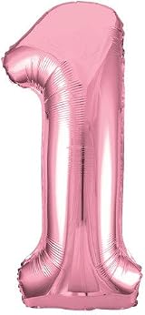 Unique Lovely Pink Number 1 Foil Balloon 86cm Large Party Decor view 3
