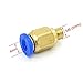 JIUWU Pneumatic Air Straight Fitting 4mm Thread M6 One Touch Hose Connector Pack of 10