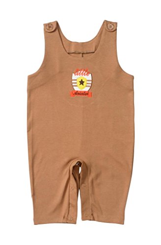 snopea Baby Boys' Overall/Tee 24MO Brown And Print