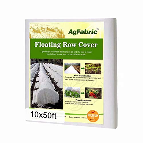 Agfabric Warm Worth Advanced-Heavy Floating Row Cover & Plant Blanket, 1.2oz Fabric of 10x50ft for Frost Protection, Harsh Weather Resistance& Seed Germination