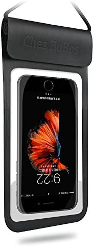 Chez BoBos Universal Waterproof Cellphone Cases PVC Waterproof Phone Pouch Dry Bag IPX8 For Devices Up to 6" iPhone, Samsung, Google Pixel, HTC, LG, Huawei