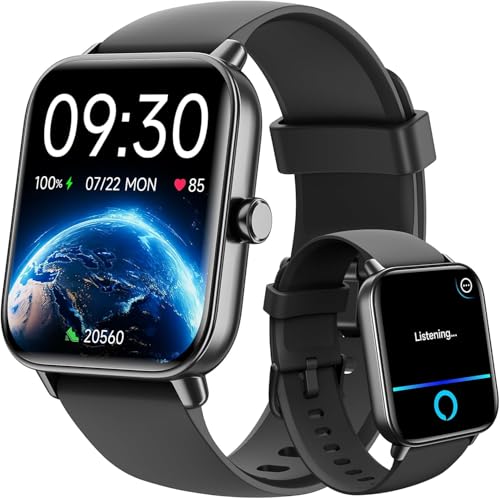 Gydom Smart Watch for Men & Women, Bluetooth Calling, Alexa Built-in, 1.8" HD Display, Fitness Tracker, Heart Rate & SpO2 Monitor, Sleep Tracking, 110+ Sports, IP68 Waterproof, iPhone & Android