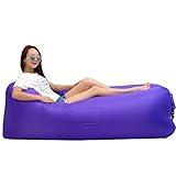iZEEKER Inflatable Lounger Wind Breezy Pouch Couch Windbed Cloud Air Chair Sofa Bed Lazy Bag Been Sleeping Sand Beach Laybag Blow Up Original Lamzac Fast Hangout Outdoor Hammock Lounge Adults Kids