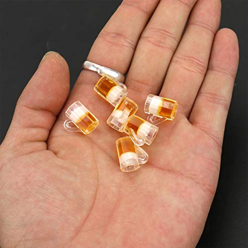 JETEHO 10Pcs Dollhouse Mugs Miniature Cups Dollhouse Beer Cup Mug Model for Miniature Dollhouse Accessories