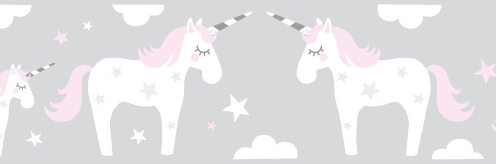 Lovely Label Frise Murale Adhesive Enfant A Motifs Licornes Frise Chambre Enfant Fille De 450 X 11 5 Cm Rose Gris Fabrique En Allemagne Decoration Murale Chambre Bebe Autocollante Et Non Toxique Accessoires Et