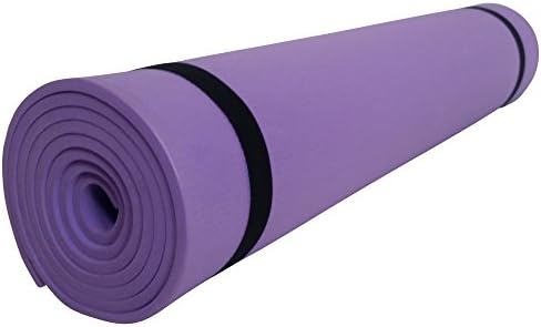 Stivate Exercise Yoga Mat 1/4” Thick, Lightweight, Easy Travel, Easy Storing Fitness Mat - Premium Mat Purple