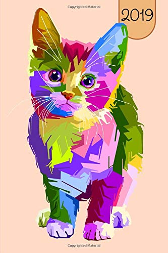 Pocket 2019 Cat Diary Journal: Mini Daily & Weekly Calendar With Password Log & Address Book; Purse Notebook With Inspirational Quotes; Small Little Monthly Goals Tracker With To Do List by ZenWerkz