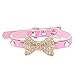 Dog Collars,Haoricu Puppy Hot Cute Crystal Bowknot Small Pet Collar Cat Bell Collar for Dogs Adjustable Leather Buckle Neck Strap Collars