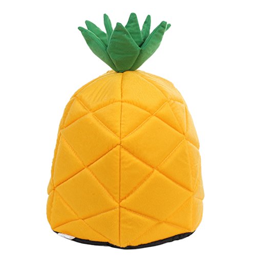 Petacc Pineapple Pet Bed Creative Dog House Cozy Pet Nest Adorable Dog Cave for Small-sized Pets, Yellow