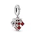 Pandora Jewelry Cozy Christmas House Cubic Zirconia Charm in Sterling Silver
