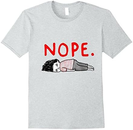 Mens NOPE - Best Ever Funny Sarcastic Humor Awesome Tee T-Shirt Medium Heather Grey