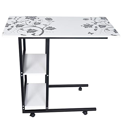 MSOO Simple Folding Lazy Bedside Laptop Table Simple Desktop Home Mobile Small Table - Thumbnail 6